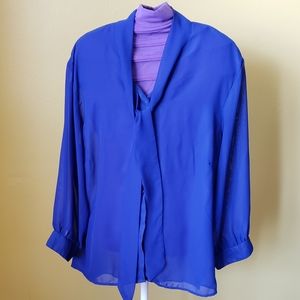Tie neck blouse